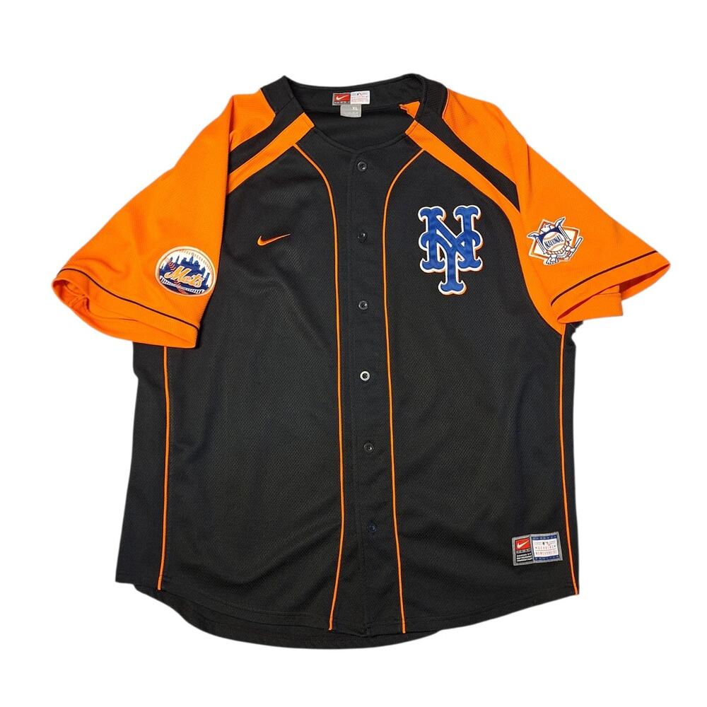 Vintage Nike New york mets baseball jersey with embroidered patches Mens XL MLB